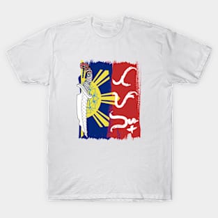 Philippine Flag / Tribal line Art Knife / Baybayin word Tapang (Courage) T-Shirt